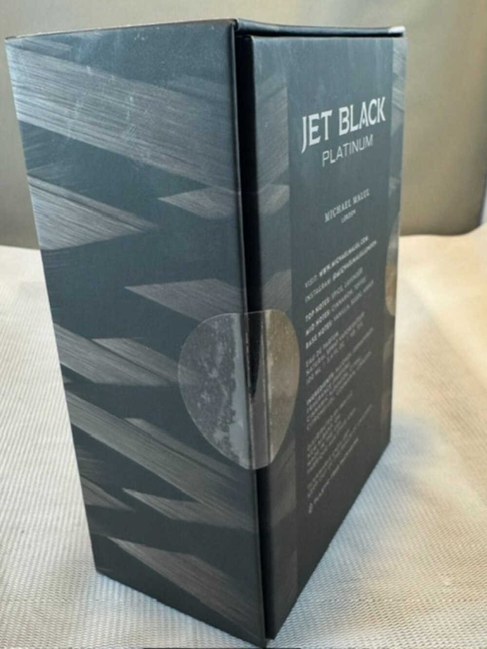 Michael Malul Jet Black Platinum Eau de Parfum Men's Spray 3.4oz New in box $140 - Picture 3 of 7